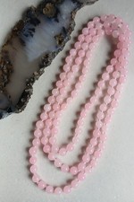 Halskette 120 cm aus rosa Jade
