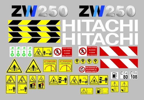 Hitachi zw250 aufkleber - hitachi,
