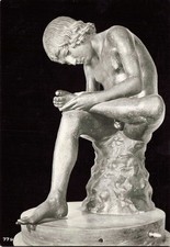 Firenze, Florenz - Ein Knabe, der sich einen Dorn aus dem Fuß zieht - Karte ung.