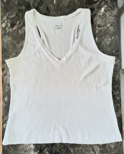 Weißes geribtes top xl - top,, gr.