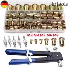 150-tlg Nieten Nietmuttern Zange M3-M8 Blindnietzange Set Nietenzange Satz