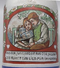 Bierkrug Jugendstil Steinzeug