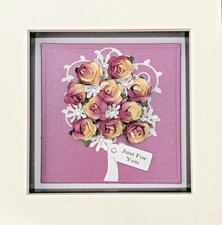 Pink Floral 3D Framed Wall Art