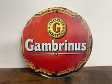 GAMBRINUS Pils Bier Beer Werbeschild Vintage Retro 20cm BAR DEKO PARTY KELLER