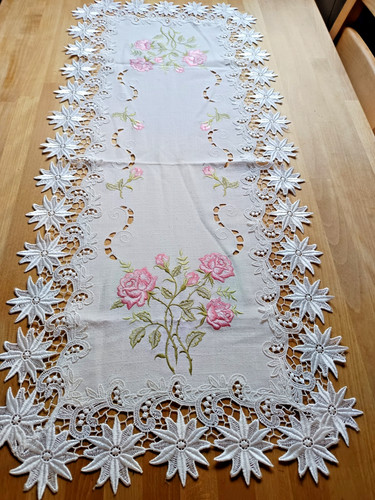 Schöner tischläufer rosen - tischläufer,