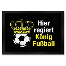Fußball mit krone - krone, fußmatte