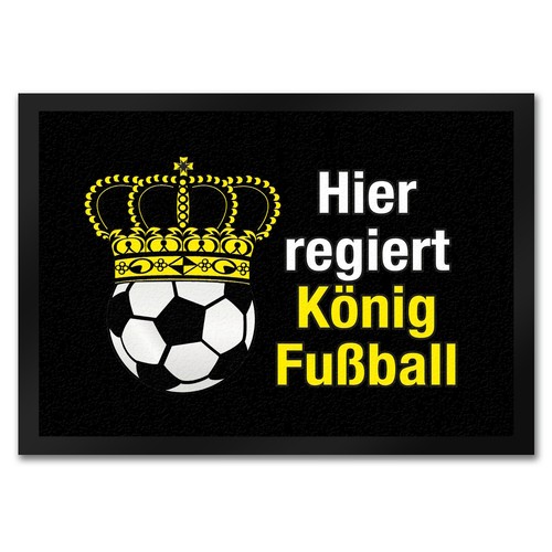 Fußball mit krone fußmatte - fußball,