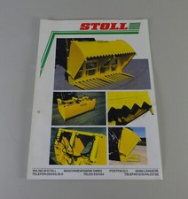 Prospektblatt Stoll Frontlader-Silozange 1,20 / 1,50 / 1,90m Stand 12/1982