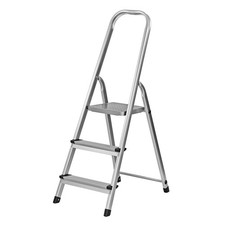 Alu - Haushaltsleiter Leiter Klapptritt Stehleiter Trittleiter 3 Stufen 150 kg