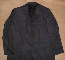 dunkelgrünes Herren Sakko / Anzugjacke - Wildlederimitat  Gr. 29