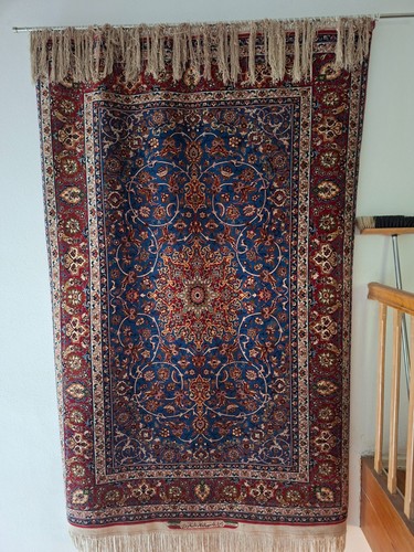Isfahan teppich seide - isfahan, blau
