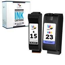 2-PK Compatible HP 15 23 Ink