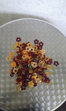 bunte Blumen aus Glas bis 3 cm ~ Basteln