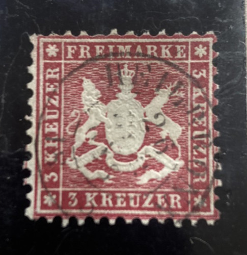 Württ 1863 kr aus - 3, kr.