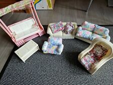 Barbie Puppen Möbel Set 80er 90er Jahre Hollywoodschaukel Sofa Tisch Coach 