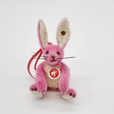 Steiff Anhänger Hase lila blanker Knopf