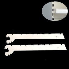 RK0372= 1x Konsolen Paar T37  juraweiß Tegometall Wand Gondel Regal Boden B-Ware