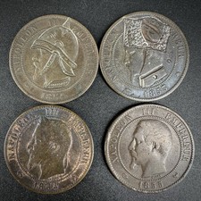 Frankreich 10 Centimes 1853–1864 Napoleon III Konvolut 4x teils Spottmünzen