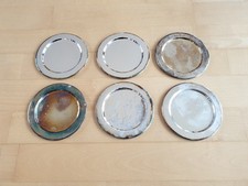 Glasuntersetzer versilbert 6 Stück Durchmesser: ca. 10,5 cm