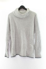Cecil Damen Pullover Gr. M Oberteil Strickpullover Grau Rollkragen #CW-55