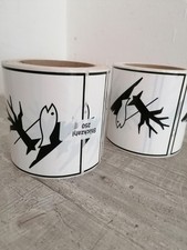 2 x 250 stk Etiketten Umweltgefährdende Stoffe Fisch & Baum  100x100mm NEU