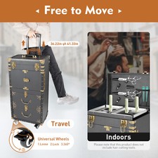 4-Tier Arbeitswagen Friseur Trolley Kosmetik Trolley Cart Salon Rollwagen NEU