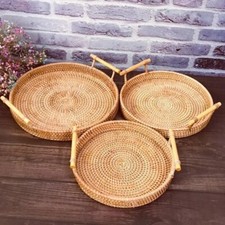 1pc Rattan Brot Lagerung