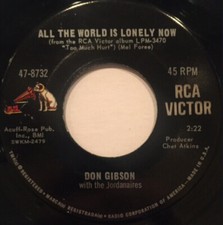Don Gibson with The Jordanaires A Born Loser Vinyl Single 7inch RCA Victor