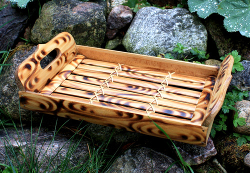 Tablett bambus obstschale - bambus,
