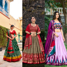 Gamthi Aufdruck Lehenga Choli