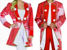 Kostüm Frack rot/weiß Kölnjacke Elferrat Patchworkoptik Uniform Karneval Köln