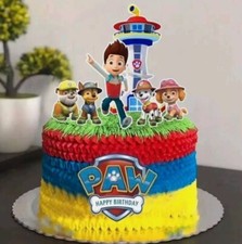 Paw Patrol Torten TOPPER Kuchen Geburtstagstorte Cake Aufkleber Tortenstecker