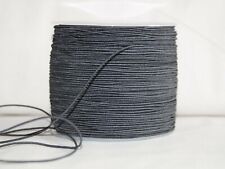 5 Meter Gummikordel Gummiband ca. 1mm breit Schwarz Gummilitze Elastikband