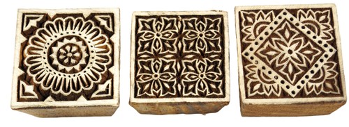 Indischer textilstempel holz - indischer,