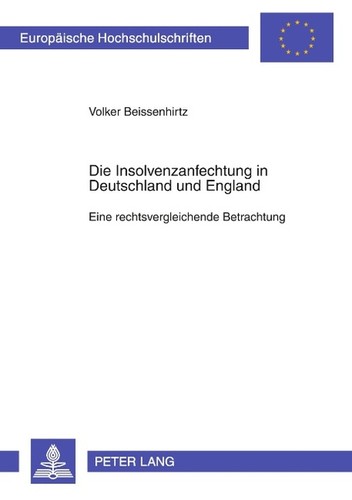 Die insolvenzanfechtung - insolvenzanfechtung, in