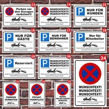 Parkplatzschild Parkverbot
