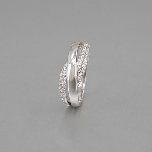 Ring 750 18k weissgold - weissgold, mit