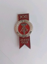 DDR Abzeichen 21. Jahrestag