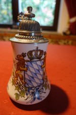 Bierkrug m Zinndeckel +