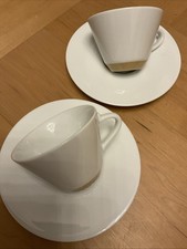 Set Nespresso Andree Putman 2x Kaffee Cappuccino Tassen mit Untertassen