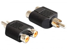 Delock Adapter 2 x Cinchbuchse an 1 x Cinchstecker