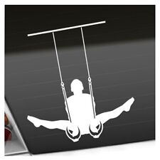 Turnen Ringe Sportler Figur Aufkleber Sticker 25 Farben Neon Matt