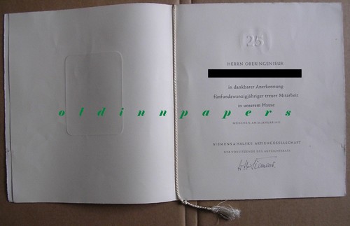 Siemens halske autograph - halske,