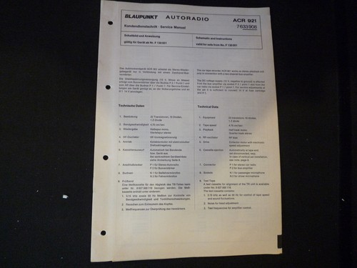 Original service manual - original,