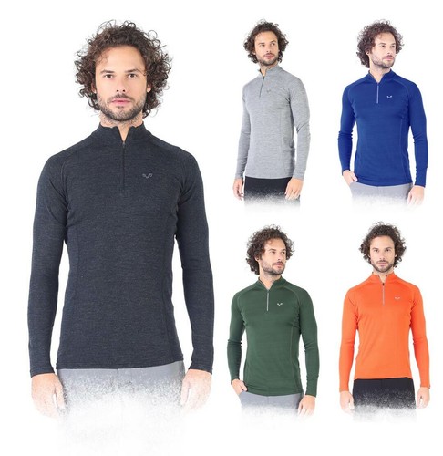 Langarmshirt zip 100 - langarmshirt, 100%