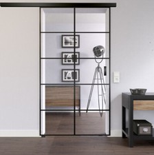 Glasschiebetür schwarz