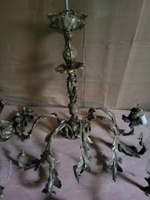 Antiker Rocaille Bronze Leuchter, 12 armig, 60cm zum Restaurieren