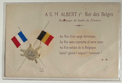 Ww1 silk flag belgium - ww1,
