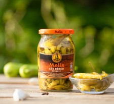 Melis scharfe grüne Pepperoni