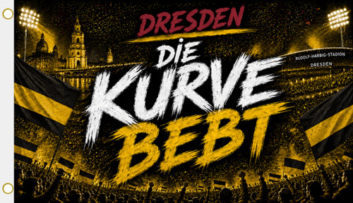 Fahne flagge dresden - dresden, kurve